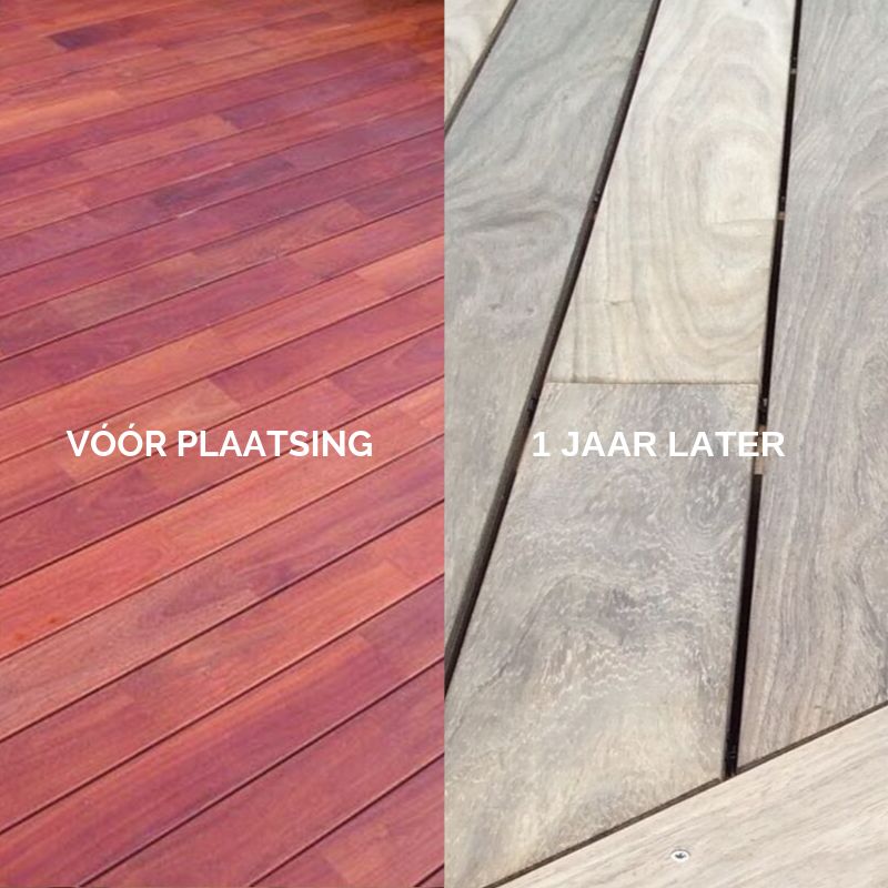 Padouk terrashout met Befix clips